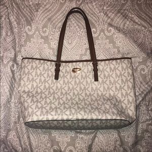 MK BROWN & CREAM PURSE